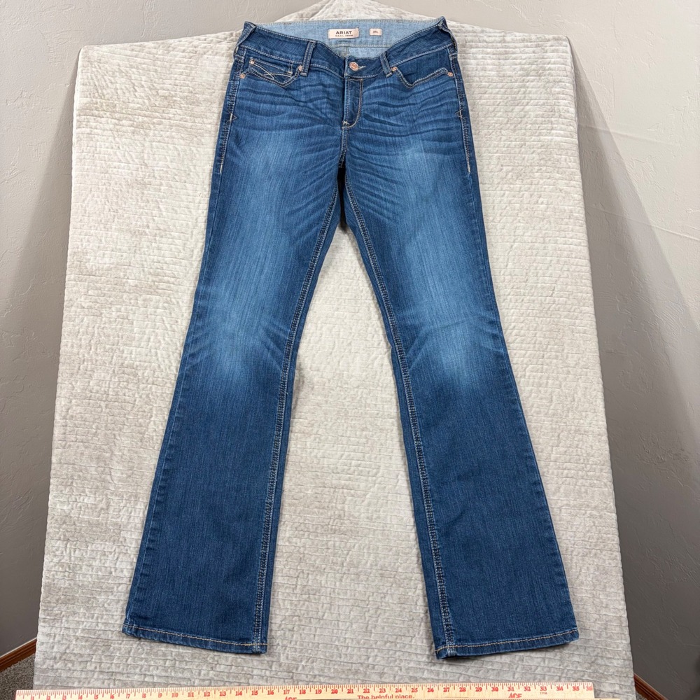 Ariat REAL Denim Perfect Rise Rosa Bootcut Jeans 31L Blue 10027713 Womens